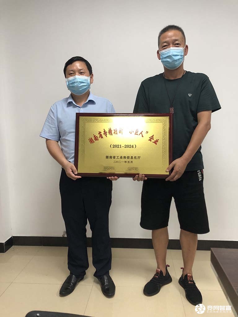 2021年湖南江海獲評“小巨人”企業(yè)稱號！
